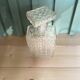 Old molded glass whiskey bottle