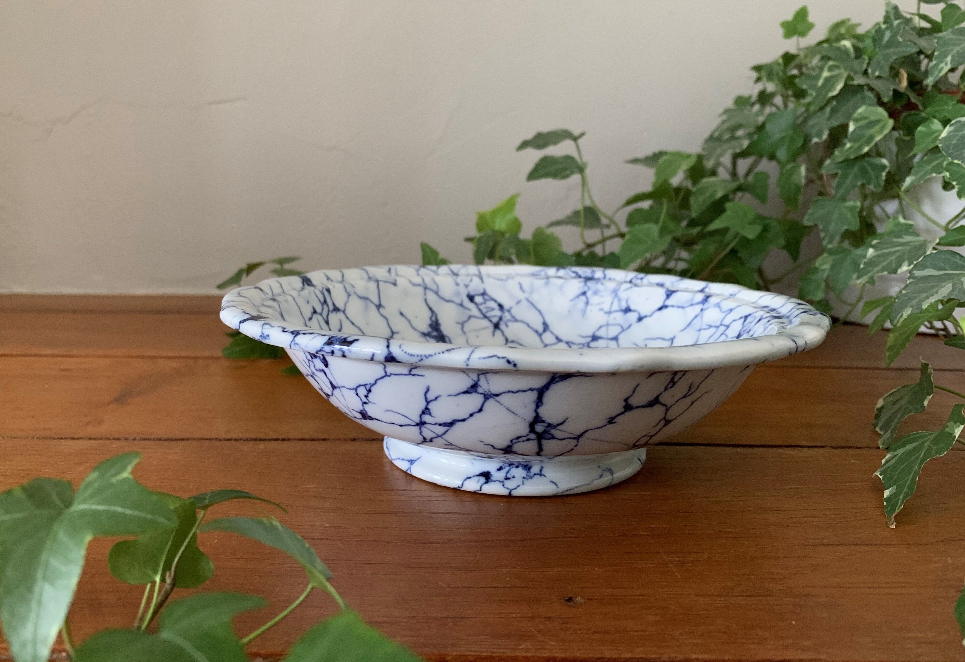 Old salad bowl in Creil & Montereau earthenware – 1870