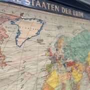 Karl Wenschow German 1950’s Very Large Canvas Map