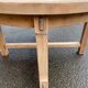 Table à manger de ferme ronde et extensible rénovée en chêne brut 160cm