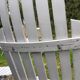 Pair of iron and old wood garden chairs