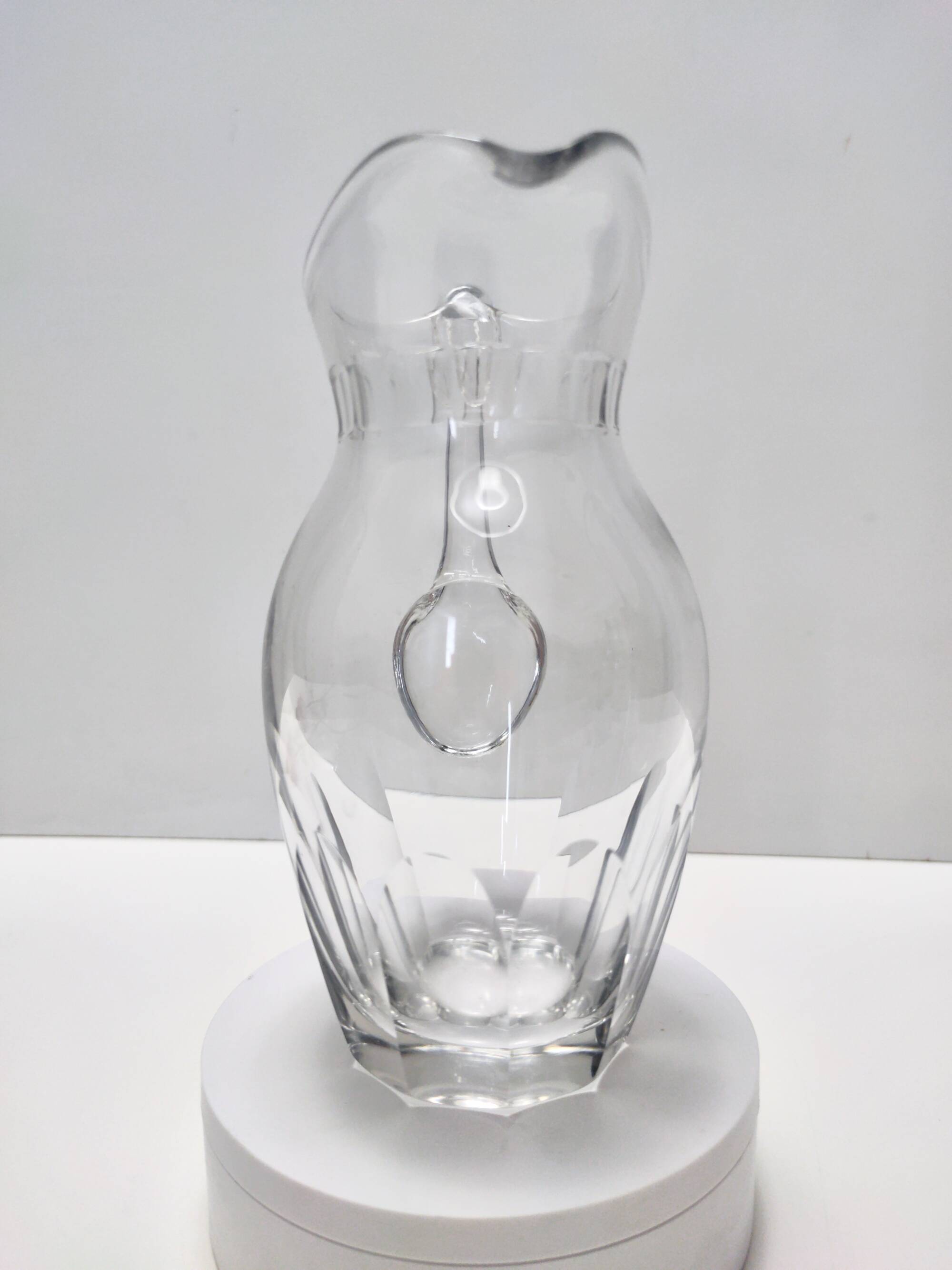 Vintage Transparent Crystal Pitcher Attr. to Baccarat