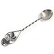 Salt spoon, mid-century modern, silver, Poland, 1970s