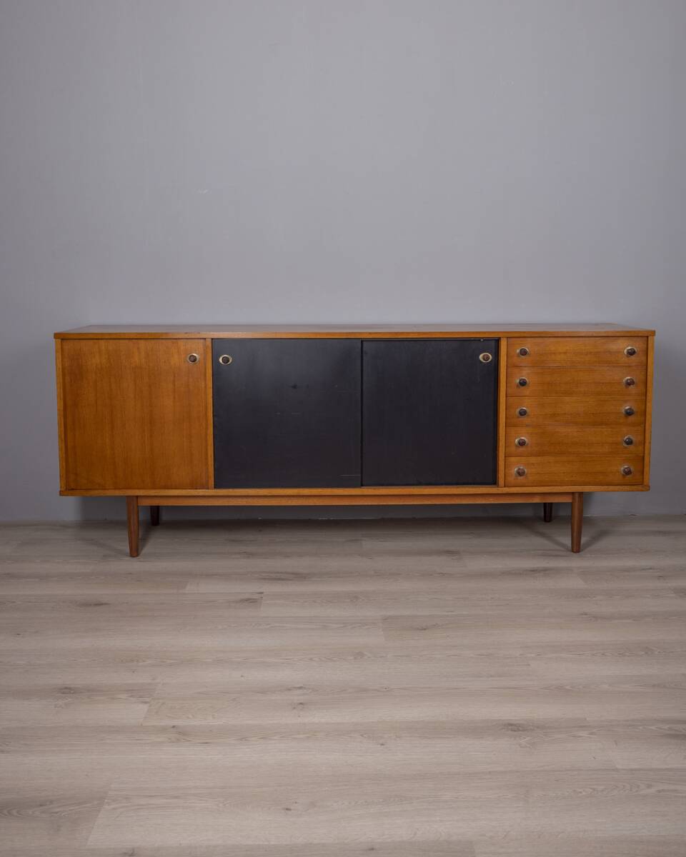 VINTAGE 1960S SIDEBOARD IN TEAK WOOD BY ITALIAN DESIGN
