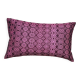 Burgundy and pink Kachin cushion cover (RIDA)