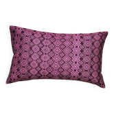 Burgundy and pink Kachin cushion cover (RIDA)