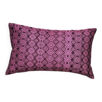 Housse de coussin Kachin bordeaux et rose (RIDA)