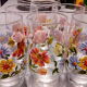 Set de 6 verres à fleurs à orangeade