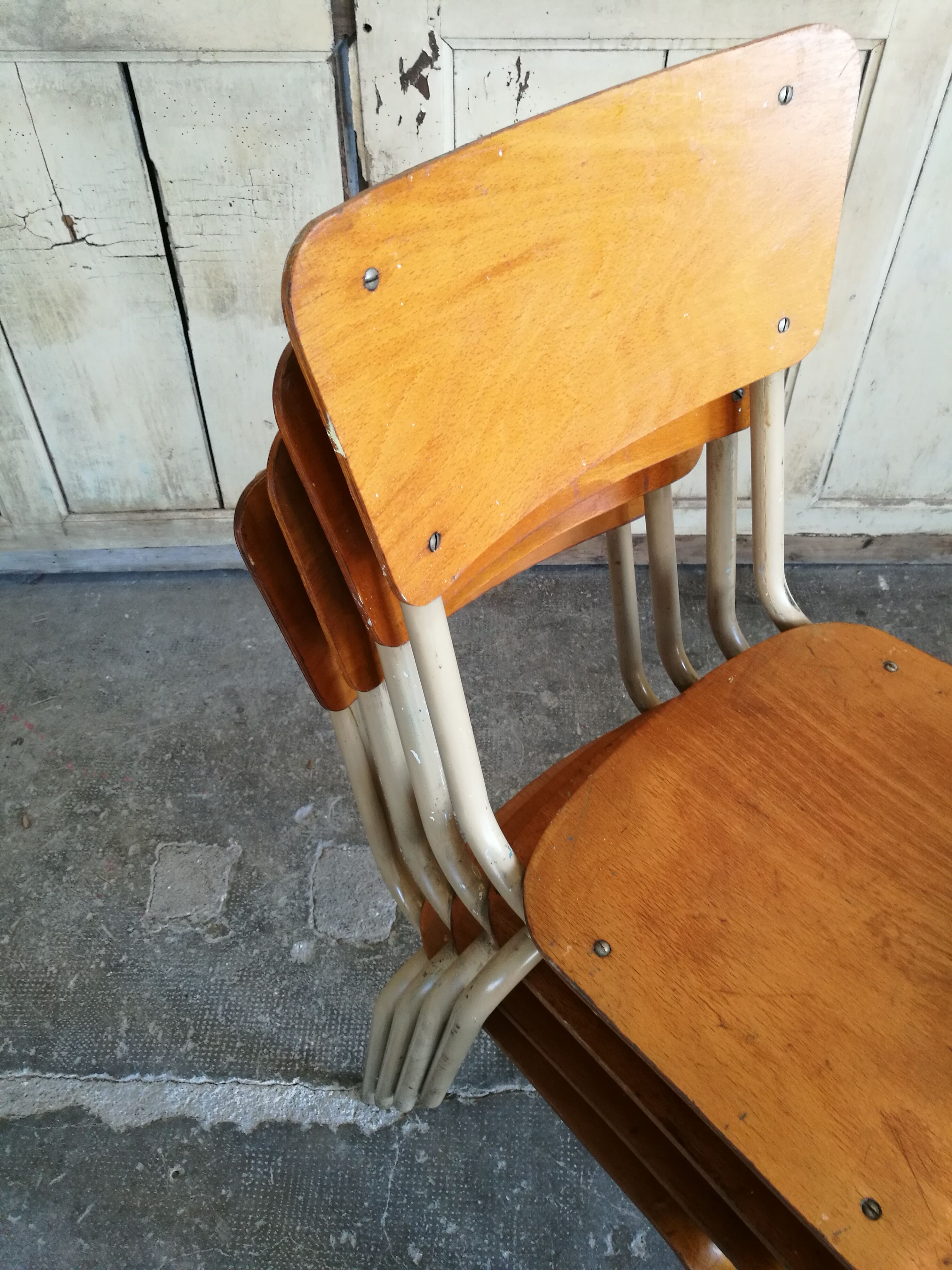 Set of 4 school chairs, school