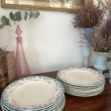 Set of 7 Longwy Art Nouveau plates