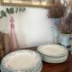 Set of 7 Longwy Art Nouveau plates