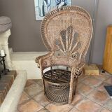 Emmanuelle rattan armchair. 1970.