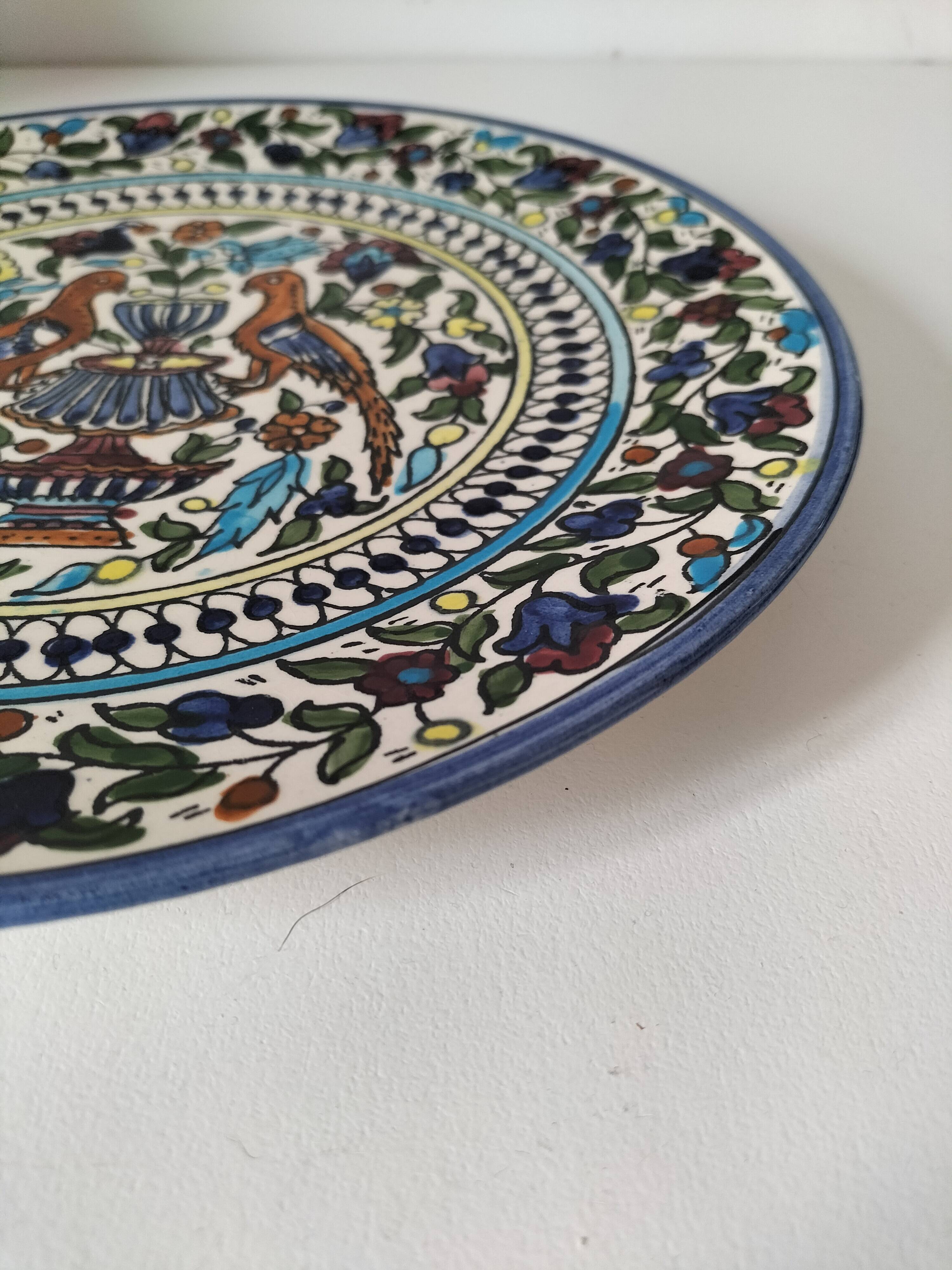 Decorative earthenware wall plate – Mediterranean style