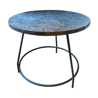 Industrial-style metal table