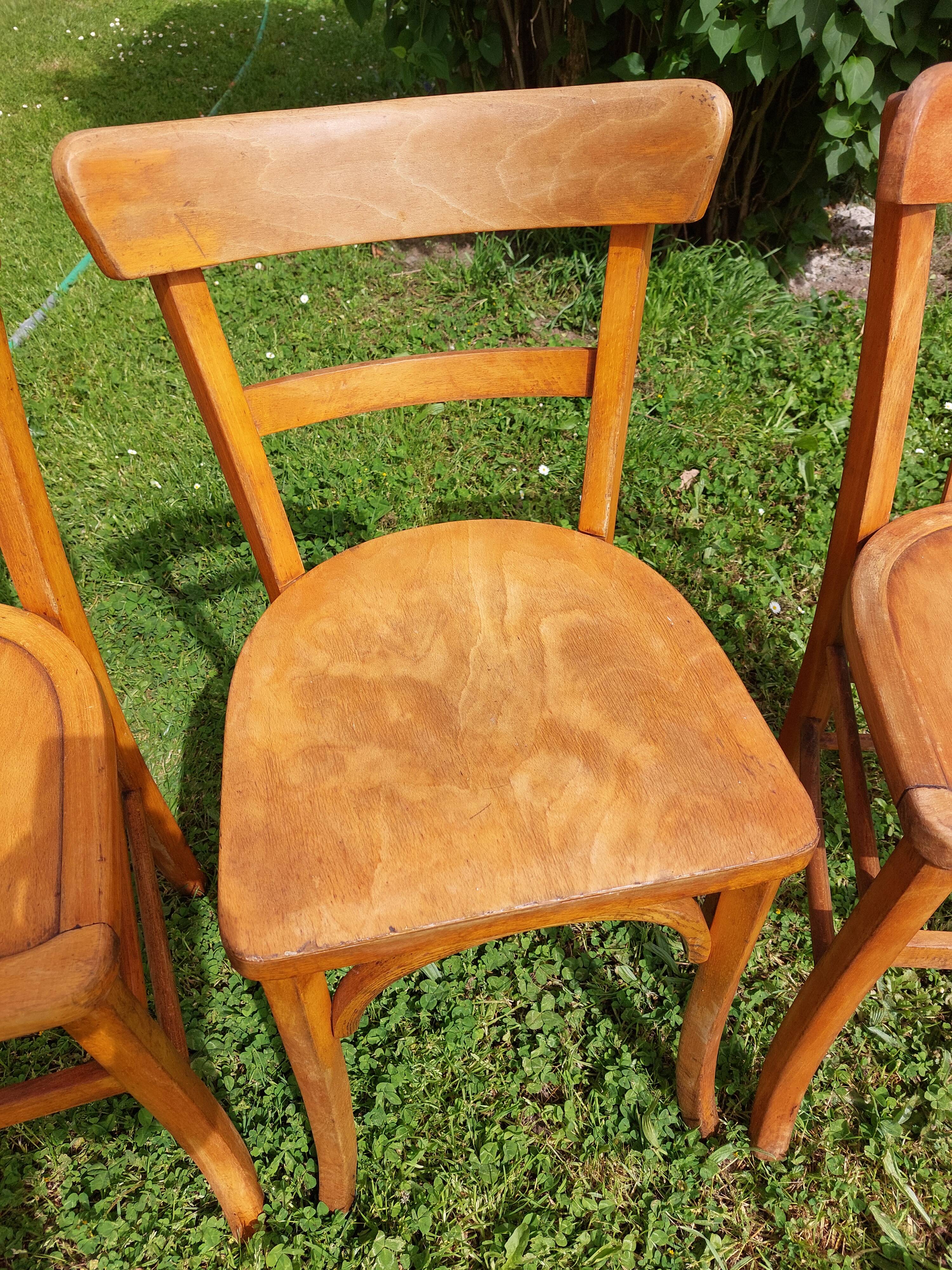 6 sanded bistro chairs
