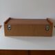 Wall shelf, Scandinavian teak wall bedside table, 1960
