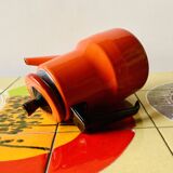 Vintage coffee maker in red enameled metal and Bakelite