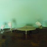 "Paulmann" 1m40 design hanging 6 lights anodized aluminium - 70s