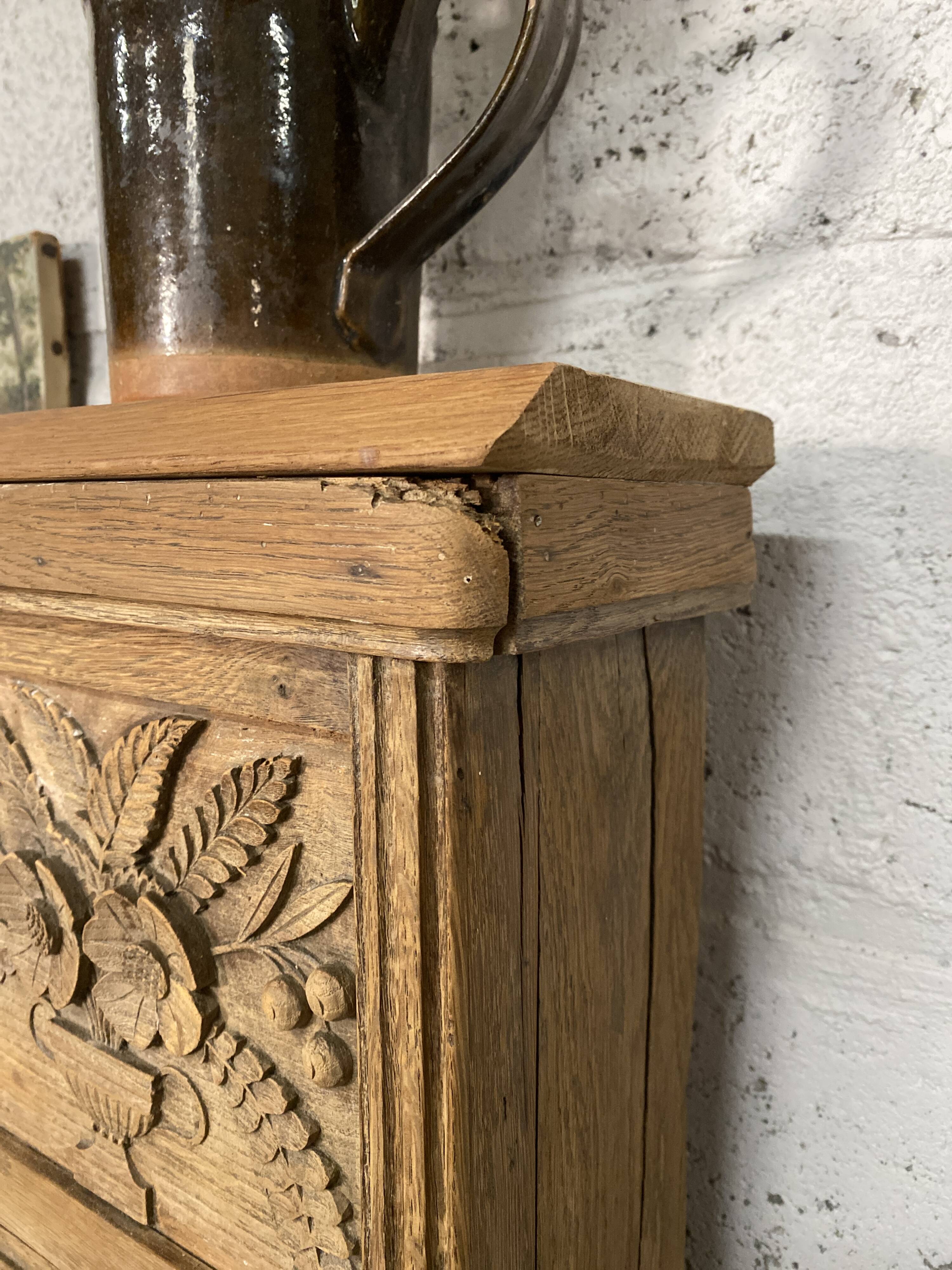 Small column storage unit - antique comtoise