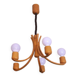 Danish variable height chandelier with 5 arms, 1970s