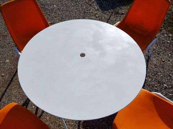 Salon de jardin vintage fer et plastique