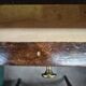 Art Decò bedside tables in walnut burl with pink glass top