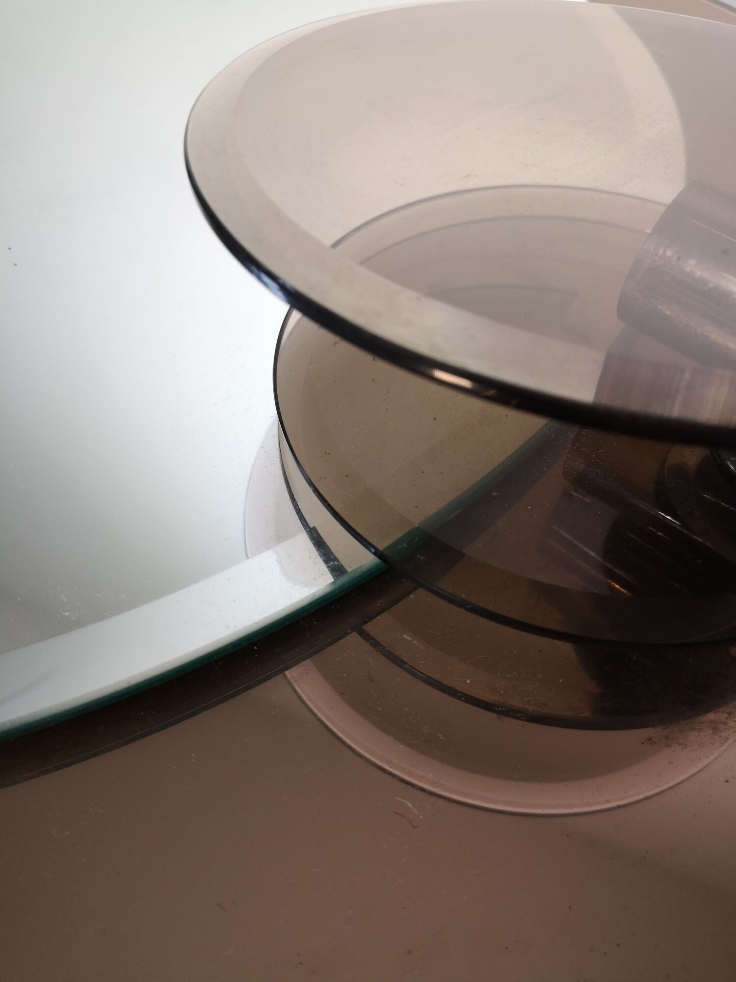 Backlit and smoked wall mirror