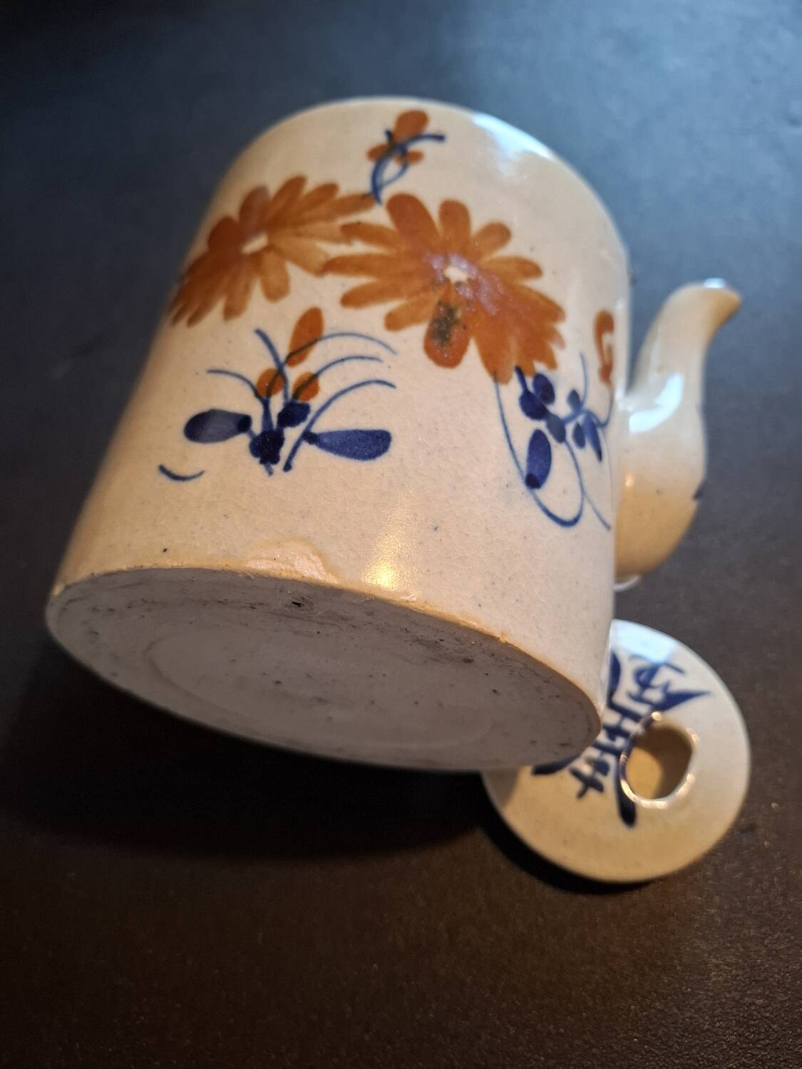 Antique stoneware teapot