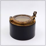 Vintage Dunhill Leather and Brass Cigar Humidor, 1960s