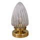 Lampe à poser globe vintage art déco en verre laiteux