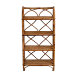 Vintage rattan shelf 60's