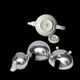 Wmf art deco teapot and matching milk jug - porcelain and silver-plated metal