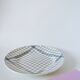 large round dish Gien blue and white striped 1960