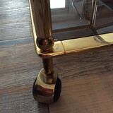 Dessert bar on brass wheels and gold metal