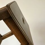 1950s wooden workshop stool