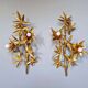 Large pair of brass wall sconces, Maison Jansen, 1960-70.