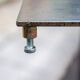Iron and galvanized sheet metal table by Toni Cordero, 1980s