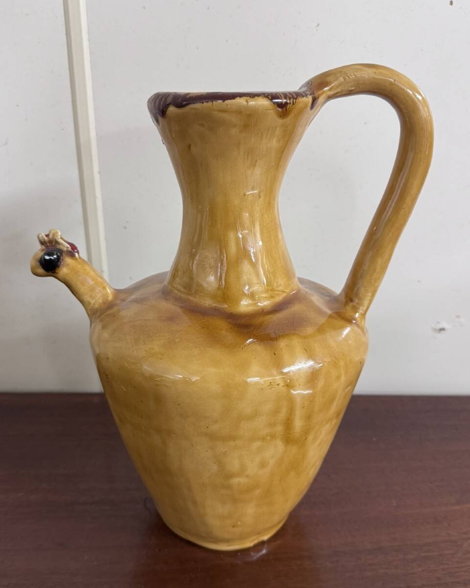 Jug, pitcher, ceramic lady with a glazed finish.