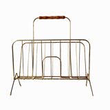 Porte-revue vintage en laiton
