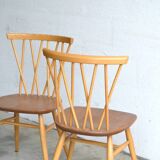 Series of four “candlestick” chairs by Lucian Ercolani