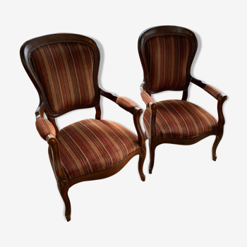 Paire de fauteuils style Louis Philippe