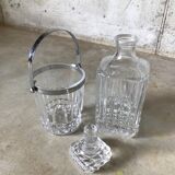 Whisky decanter and ice bucket