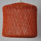 Hanging lamp in braided orange threads 50