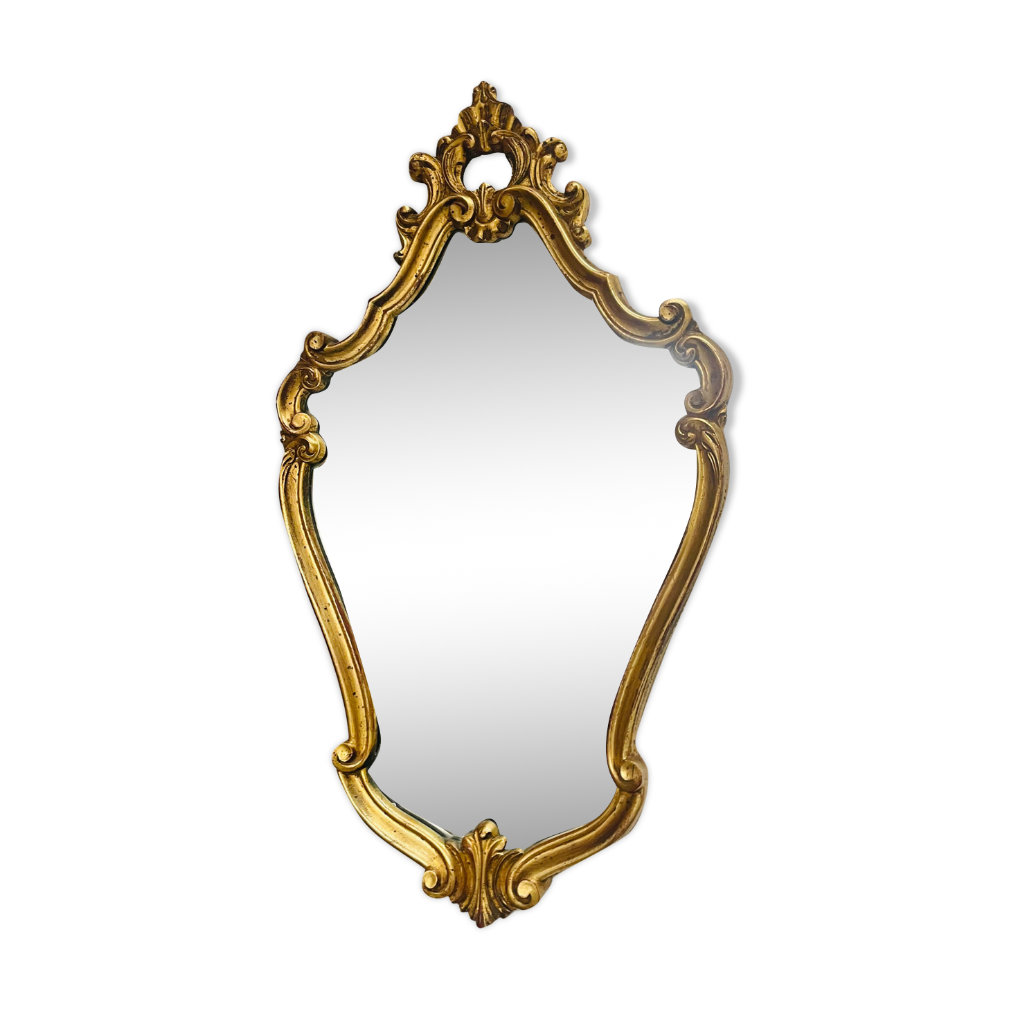 Classic oval gold mirror 75x42cm