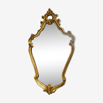 Classic oval gold mirror 75x42cm