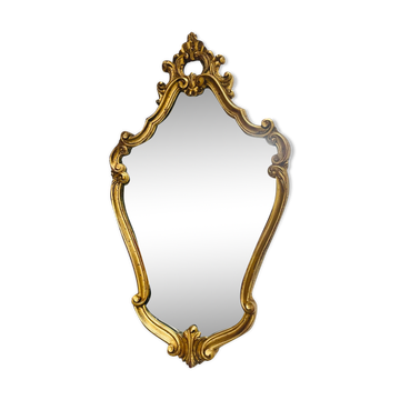 Classic oval gold mirror 75x42cm