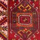 Vintage western turkish rug oriental 100x74 cm, red