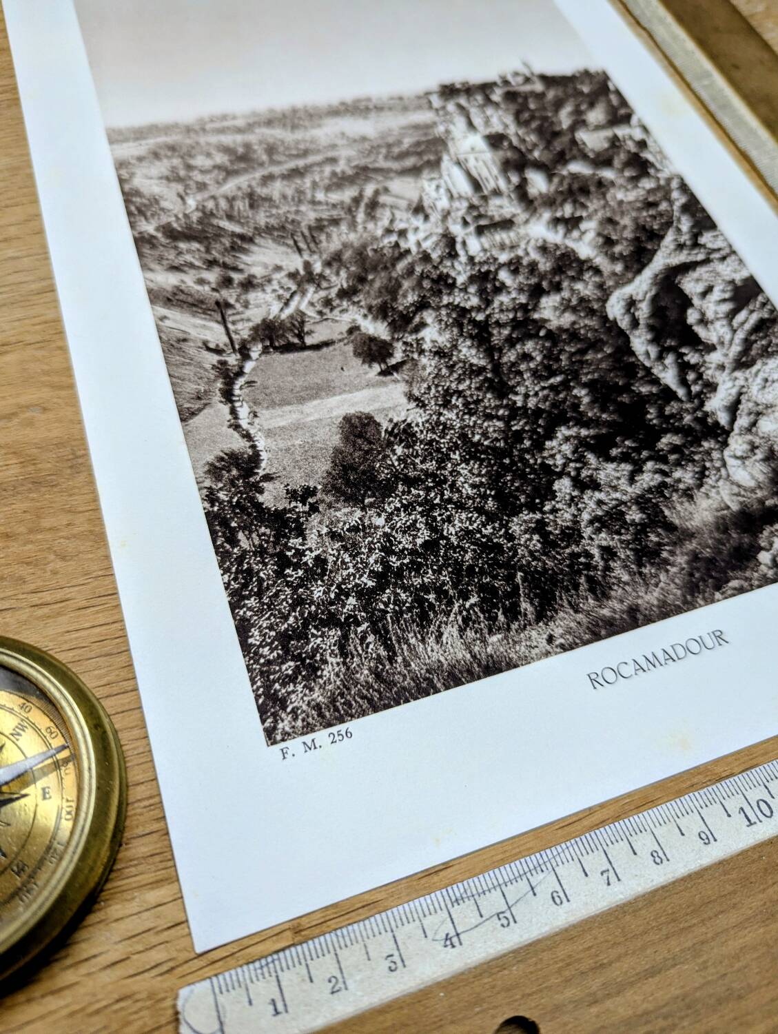 Rocamadour, Lot, photo print from 1942. By Pierre Dubure.
