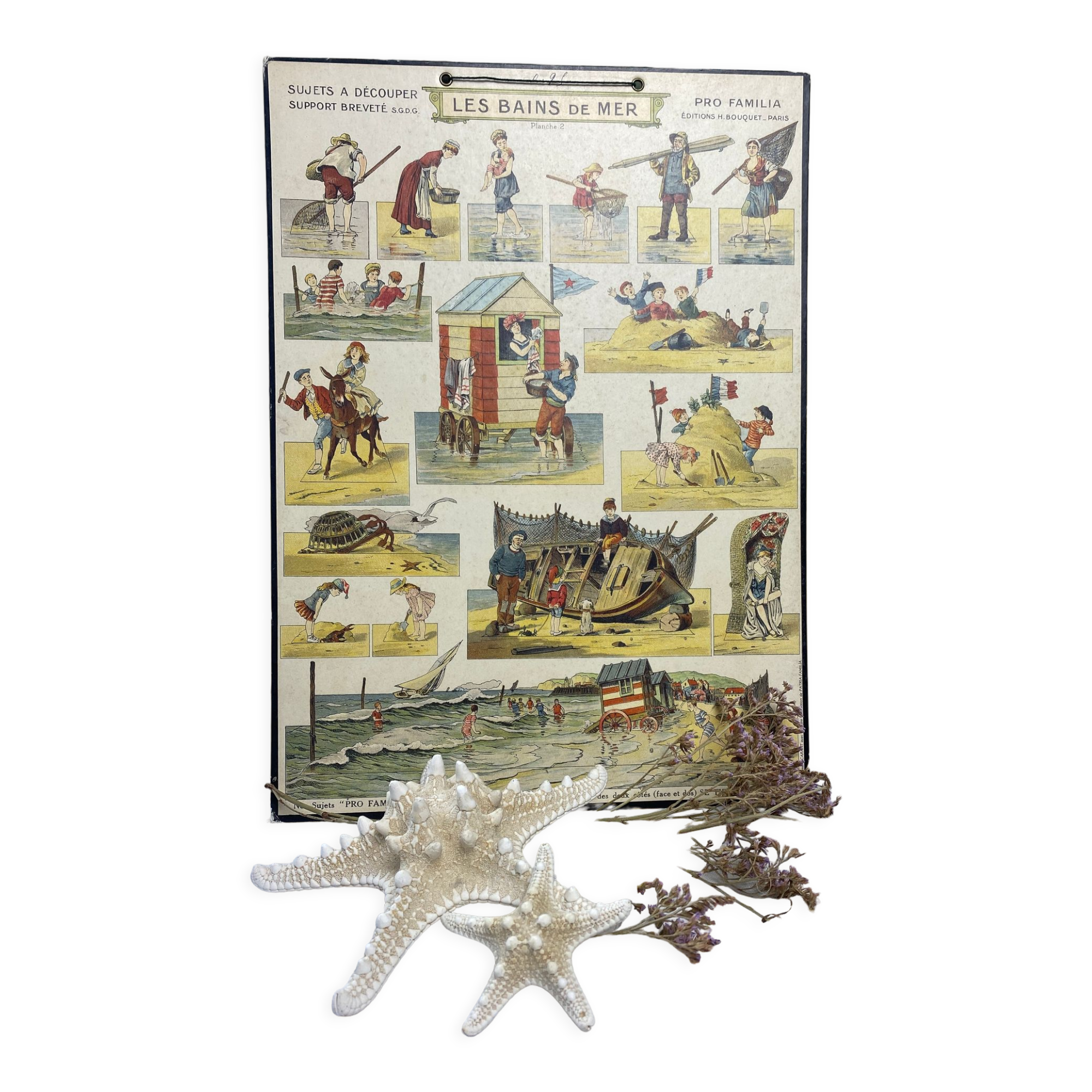 Vintage board "Les bains de mer"