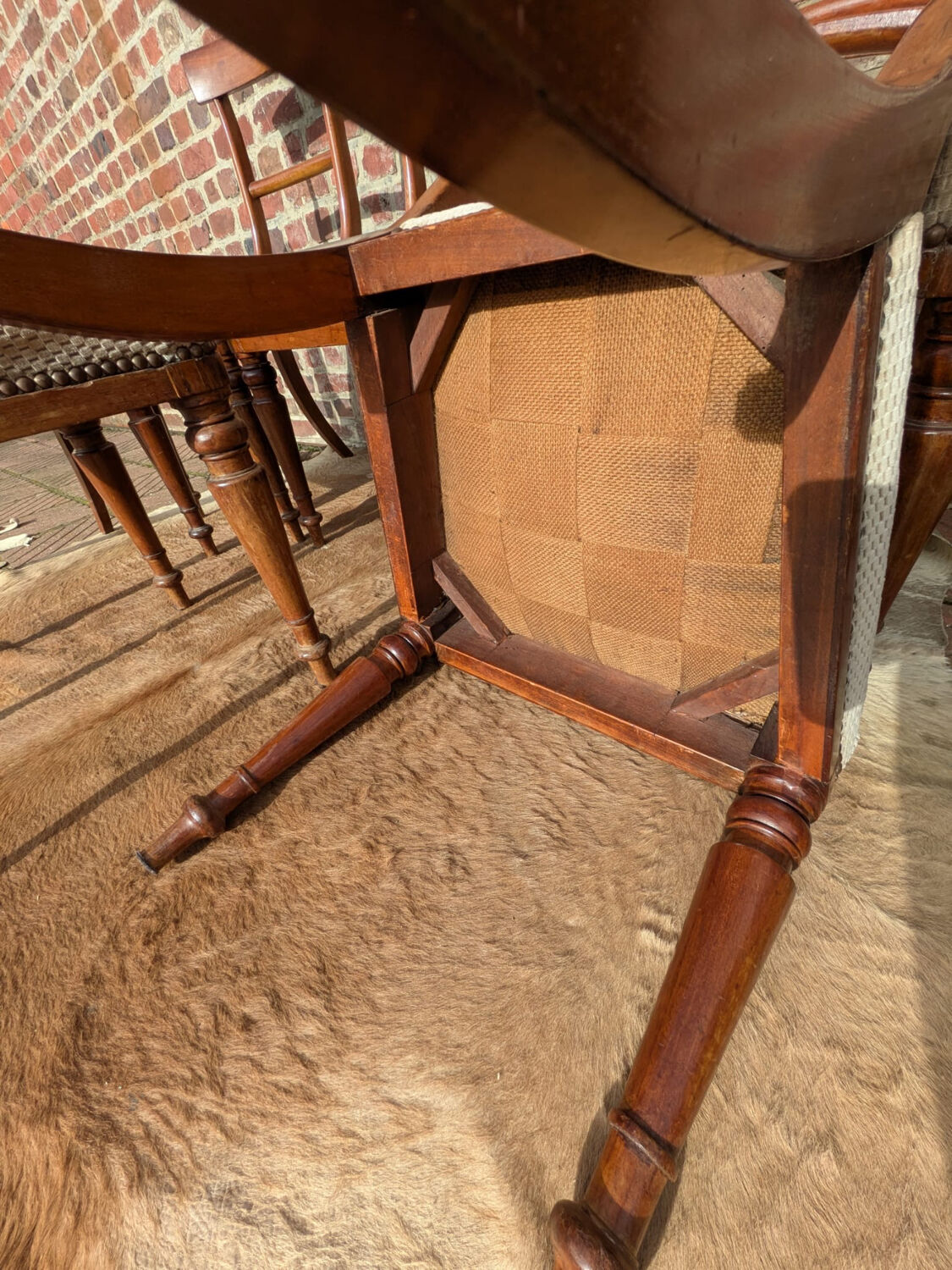 Set of mahogany chairs